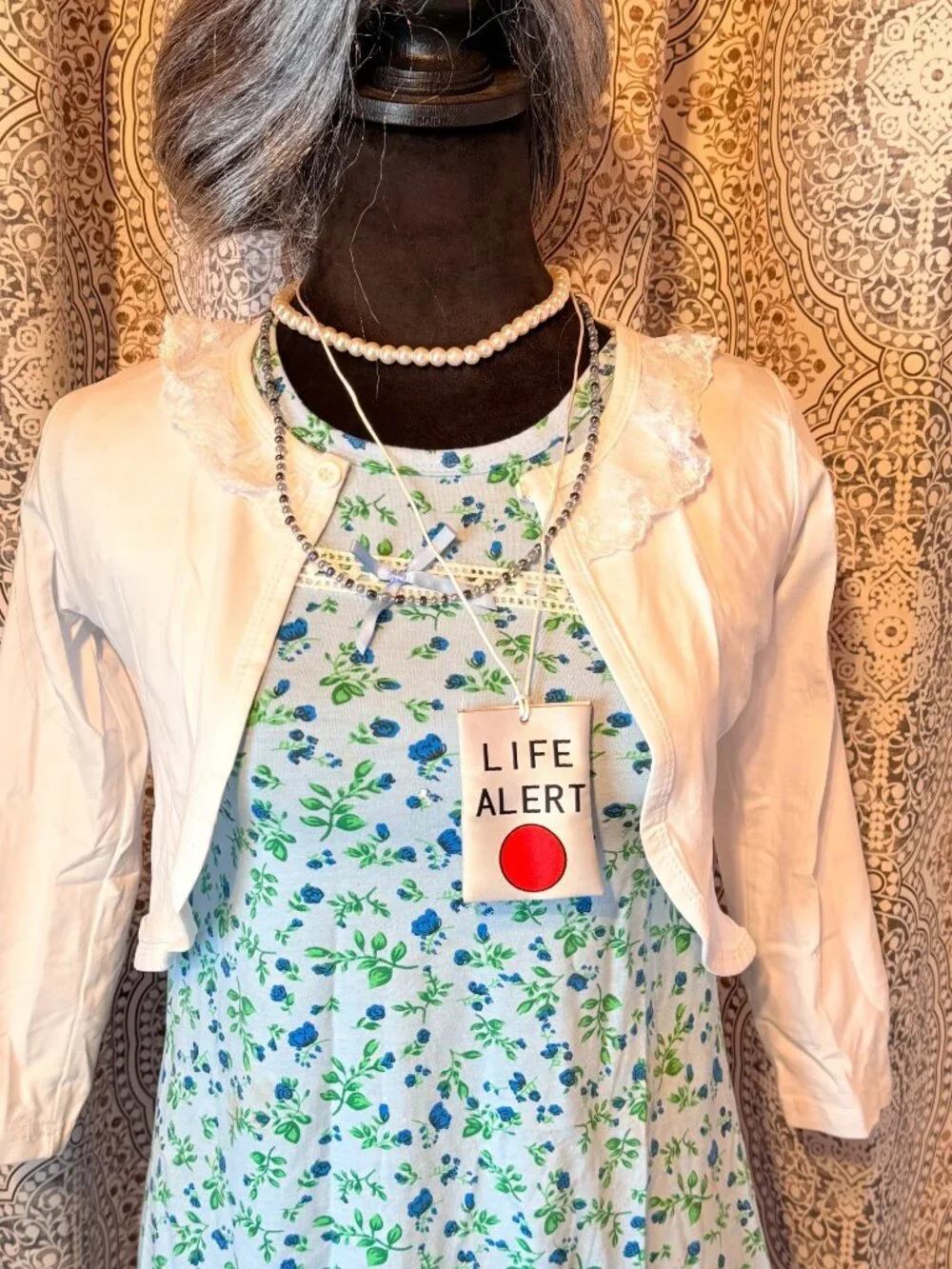 Kids Old Lady Costume 100 Day of School Costume for Girls Grandma Granny Outfit